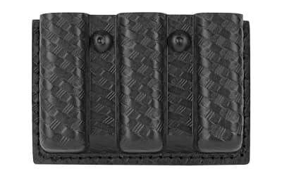 Safariland Model 775 Slimline Open Top Triple Magazine Pouch, For 2.25" Duty Belts, Fits Glock 17, Belt Loop, Hardshell STX
