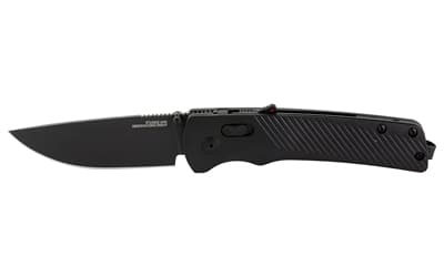 SOG Knives & Tools Flash AT, Folding Knife, 3.45" Straight Back, Black GRN Handle, D2 Steel, Titanium Nitride Finish, Black
