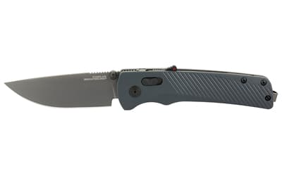 SOG Knives & Tools Flash AT, Folding Knife, 3.45" Straight Back, Urban Gray GRN Handle, D2 Steel, Titanium Nitride Finish, Black