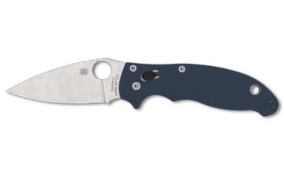 Spyderco Manix 2, Folding Knife, 3.37" Drop Point Blade, CPM SPY27 Blade, 8" Overall Length, Ball Bearing Lock, Satin Finish, Silver Blade
