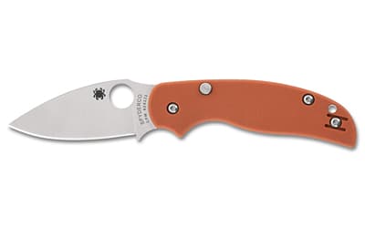 Spyderco Sage 6, Folding Knife, 3" Drop Point Blade, 7.13" Overall Length, CPM REX 121 Blade Steel, Plain Edge, Satin Finish, Silver