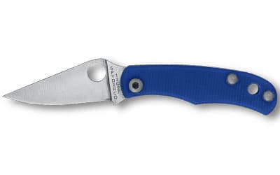 Spyderco Bug, Folding Knife, 1.27" Drop Point Blade, 12C27 Blade Steel, 2.94" Overall Length, Slipjoint Lock, Satin Finish, Silver Blade