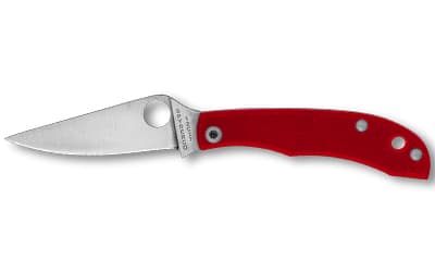 Spyderco HONEYBEE, Folding Knife, 1.68" Drop Point Blade, 12C27 Blade Steel, 3.72" Overall Length, Slipjoint Lock, Satin Finish, Silver Blade