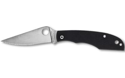 Spyderco Grasshopper, Folding Knife, 2.3" Drop Point Blade, 12C27 Blade Steel, 5.13" Overall Length, Slipjoint Lock, Satin Finish, Silver Blade