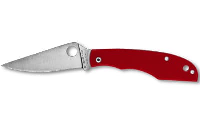 Spyderco Grasshopper, Folding Knife, 2.3" Drop Point Blade, 12C27 Blade Steel, 5.13" Overall Length, Slipjoint Lock, Satin Finish, Silver Blade