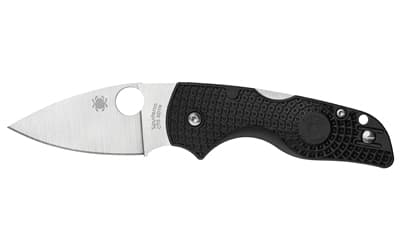 Spyderco Lil Native Lightweight, Folding Knife, Plain Edge, Black FRN Handle, Satin Finish, Silver, 2.43" Blade Length, CTS BD1N Steel