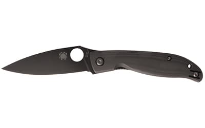 Spyderco Mantra 4, Folding Knife, 3.34" Drop Point Blade, 7.5" Overall Length, 8Cr13MoV Blade Steel, Plain Edge, Black Oxide Finish
