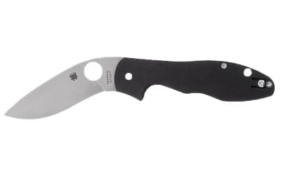 Spyderco Retract, Folding Knife, 3.4" Recurve Blade, 7.79" Overall Length, 9Cr18MoV Blade Steel, Plain Edge, Satin Finish, Silver, G-10 FRN Handle