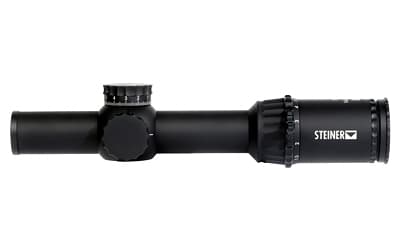 Steiner T6Xi, Rifle Scope, 1-6X, 24mm Objective, 30mm Tube Diameter, KC-1 Reticle, 1/4 MOA, First Focal Plane, Matte Finish, Black