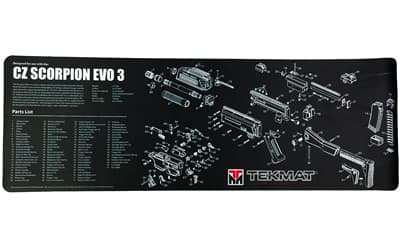 TekMat Cleaning Mat, Pistol Size, 12"x36", For CZ Scorpion, Black