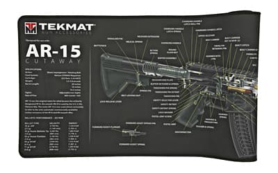 TekMat AR-15 Cutaway Ultra Premium Gun Cleaning Mat, Includes Small Microfiber TekTowel, Packed In Tube