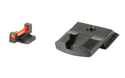 TRUGLO Fiber Optic Pro, Sight Set, For S&W M&P, Black Rear Sight and Red Front