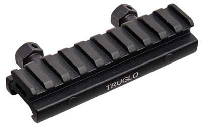 TRUGLO Picatinny Style Riser Mount, Raises Mounting Surface by 1/2", approximately 4" in length, Black