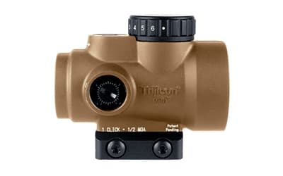 Trijicon MRO SD, Green Dot, 25mm Objective, 2 MOA Dot, Anodized Finish, Coyote Brown, Low Mount