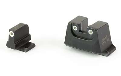 Trijicon Bright & Tough, Suppressor Height Night Sight, Fits S&W M&P C.O.R.E/ M2.0 OR/ M2.0 Metal Series, Black, Tritium Front/Rear, Green 3 Dot