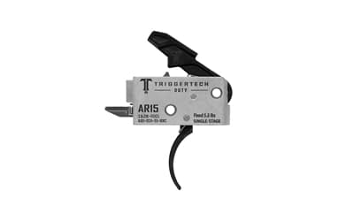 TriggerTech MIL-SPEC, Curved Trigger, Single Stage, 5.5LB Pull, Fits AR-15, Anodized Finish, Black