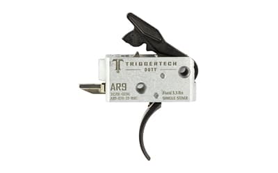 TriggerTech Duty, Curved Trigger, Single Stage, 3.5LB Pull, Fits AR-9, Anodized Finish, Black