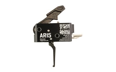 TriggerTech Competitive, Trigger, Fits AR-15, Black and White Engraved, Flat Black Trigger
