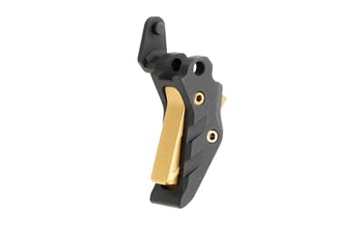Tyrant CNC Intellifire Trigger, Shoe Only, Matte Finish, Black Body with Gold Safety Blade, Fits Sig Sauer P365