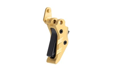 Tyrant CNC Intellifire Trigger, Shoe Only, Matte Finish, Gold Body with Black Safety Blade, Fits Sig Sauer P365