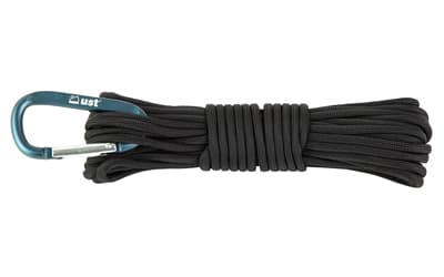 UST - Ultimate Survival Technologies Para 550 Utility Cord, 30 Foot, 100% Nylon, Includes Carabiner, Black