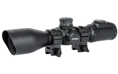 Leapers, Inc. - UTG AccuShot Precision Series Rifle Scope, 3-12X44, Illuminated Mil-Dot Reticle, Compact, Adjustable Objective, 36 Colors