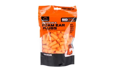 Walker's Ear Plug, Foam, Orange, 50 Pairs Per Bag