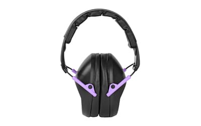 Walker's Passive, Folding Earmuff, Black/Purple, 1 Pair
