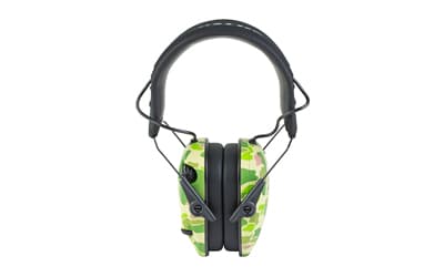 Walker's Razor Slim, Electronic Earmuff, Low-Profile Design, Green Frog Skin Camo