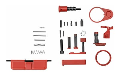 WMD Guns Accent Kit, Red Finish, Includes Ejection Port Cover Door, Forward Assist, Safety Selector, Castle Nut, Receiver End Plate, Bolt Catch