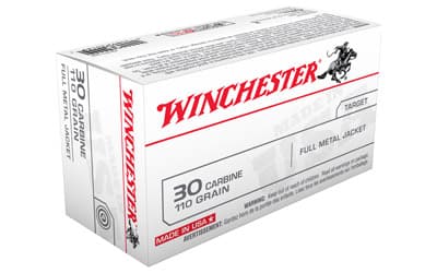 Winchester Ammunition USA, 30 Carbine, 110 Grain, Full Metal Jacket, 50 Round Box