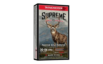 Winchester Ammunition Supreme Long Range, .30-06, 195 Grain, BC MAX, 20 Round Box