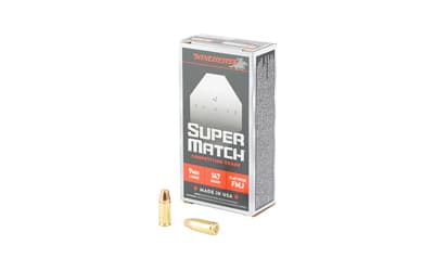 Winchester Ammunition Super Match, 9MM, 147 Grain, Flat Nose Bullet, 50 Round Box