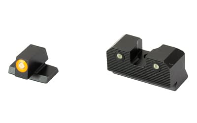 XS Sights R3D 2.0, Tritium Night Sight, Fits S&W M&P Shield, Orange Front Outline, Green Tritium Front/Rear