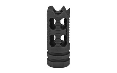 Yankee Hill Machine Co Phantom Muzzle Brake, Aggressive/Toothed, 1/2X28, Fits AR Rifles, Black Finish