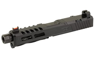 Zaffiri Precision ZPS.2 Slide, Fits GLOCK 19 Gen 3, Threaded Barrel, Cerakote Finish, Black, RMR Optic Cut, Blacked Out Co-witness Height Sights