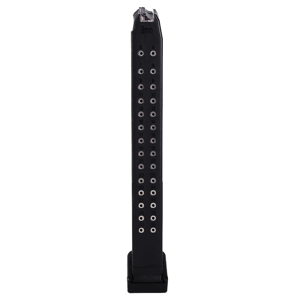 KCI Extended Glock Handgun Magazine for 17/17L/19/19X/26/34/45/47 Gen 1-5 9mm Luger 33/rd