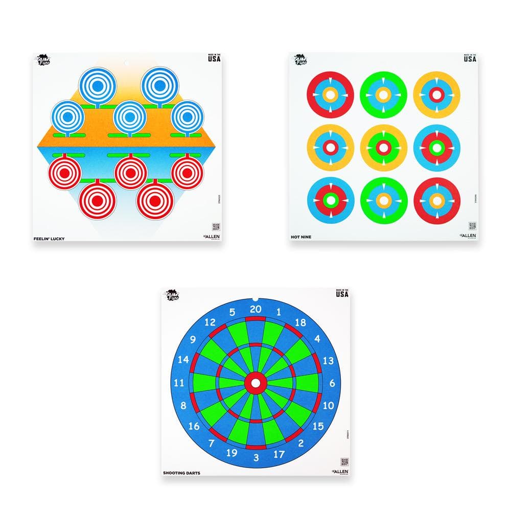 Allen EZ Aim Paper Targets 12" Fun Paper Plinking the Day Away 9/ct