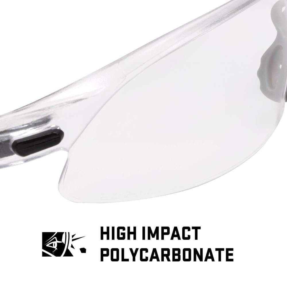 Allen ULTRX Keen Safety Glasses Black with Clear Lenses
