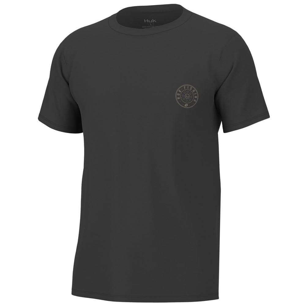 Huk Reel On Short Sleeve Shirt Volcanic Ash S