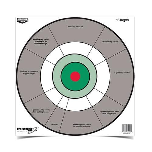 Birchwood Casey EZE-Scorer 12" Handgun Trainer Targets 13/ct