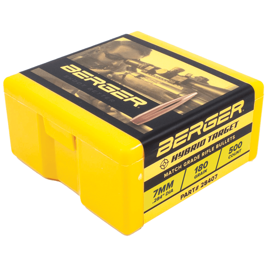 Berger Match Grade Target Bullets 7mm .284" 180 gr Hybrid Target 500/ct