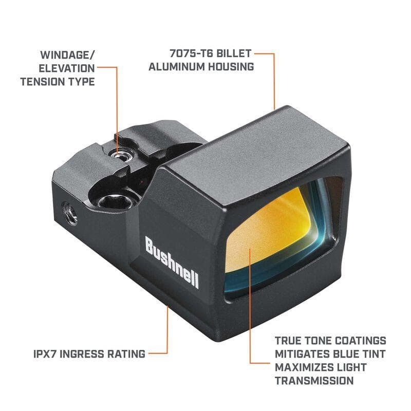 Bushnell RXC-200 Compact Reflex Sight 1x21mm Black
