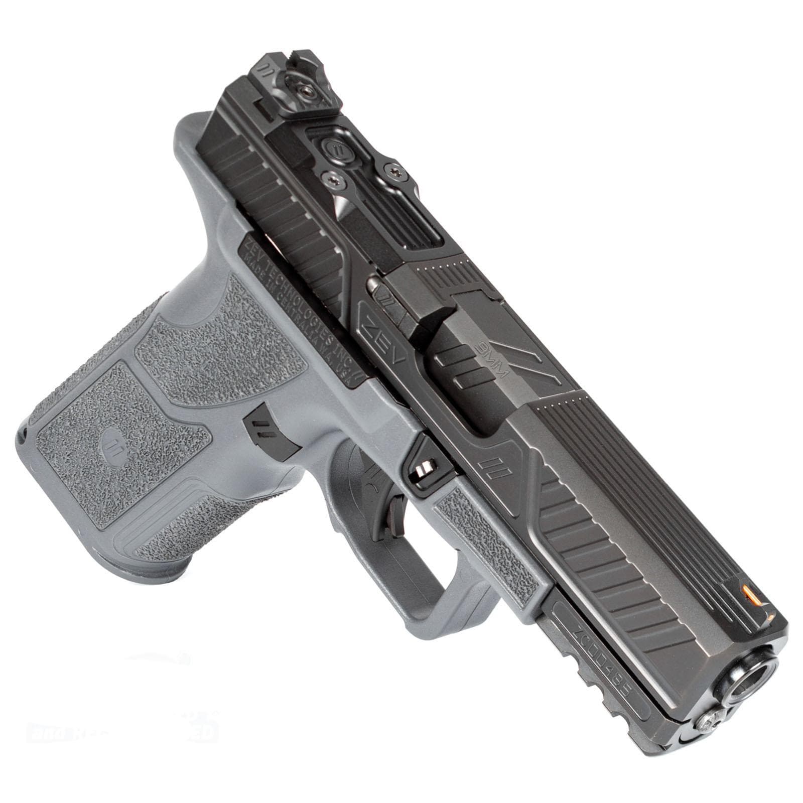 Zev Technologies OZ9c Combat Pistol 9mm Luger 10rd Magazines 4" Barrel Compact Slide Gray X Grip