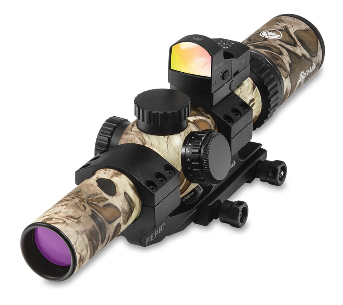 Burris MTAC Rifle Scope Combo FastFire III & PEPR Mount - 1-4x-24mm illuminated Ballistic AR Reticle Prym 1 Sandstorm