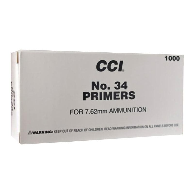 CCI Standard Primers #34 (Large) 7.62mm Military / NATO Sensitivity 1000/ct