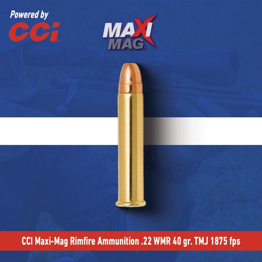 CCI Maxi-Mag Rimfire Ammunition .22 WMR 40 gr. TMJ 1875 fps 50/ct