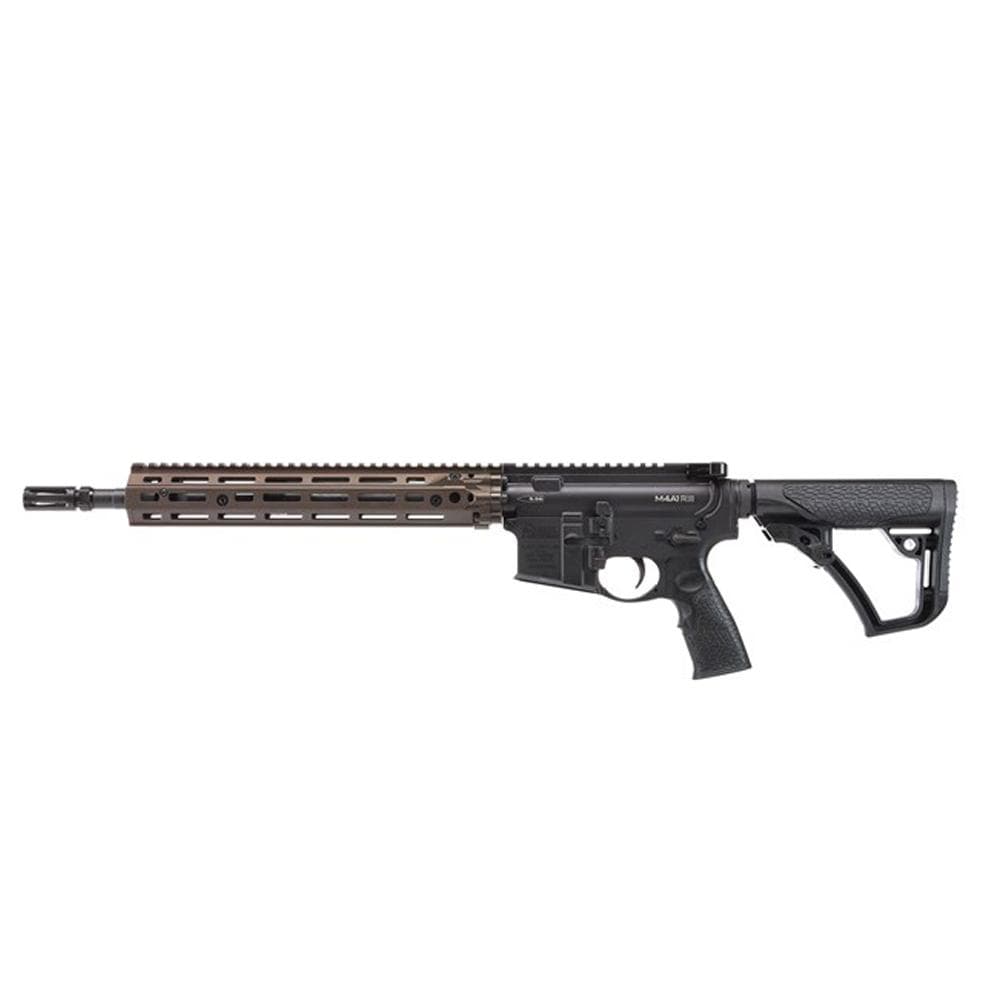 Daniel Defense DD4 M4A1 RIII Rifle 5.56mm 10rd Magazine 14.5" Pinned and Welded Barrel Black w/12.5" FDE MLOK Handguard CA Compliant