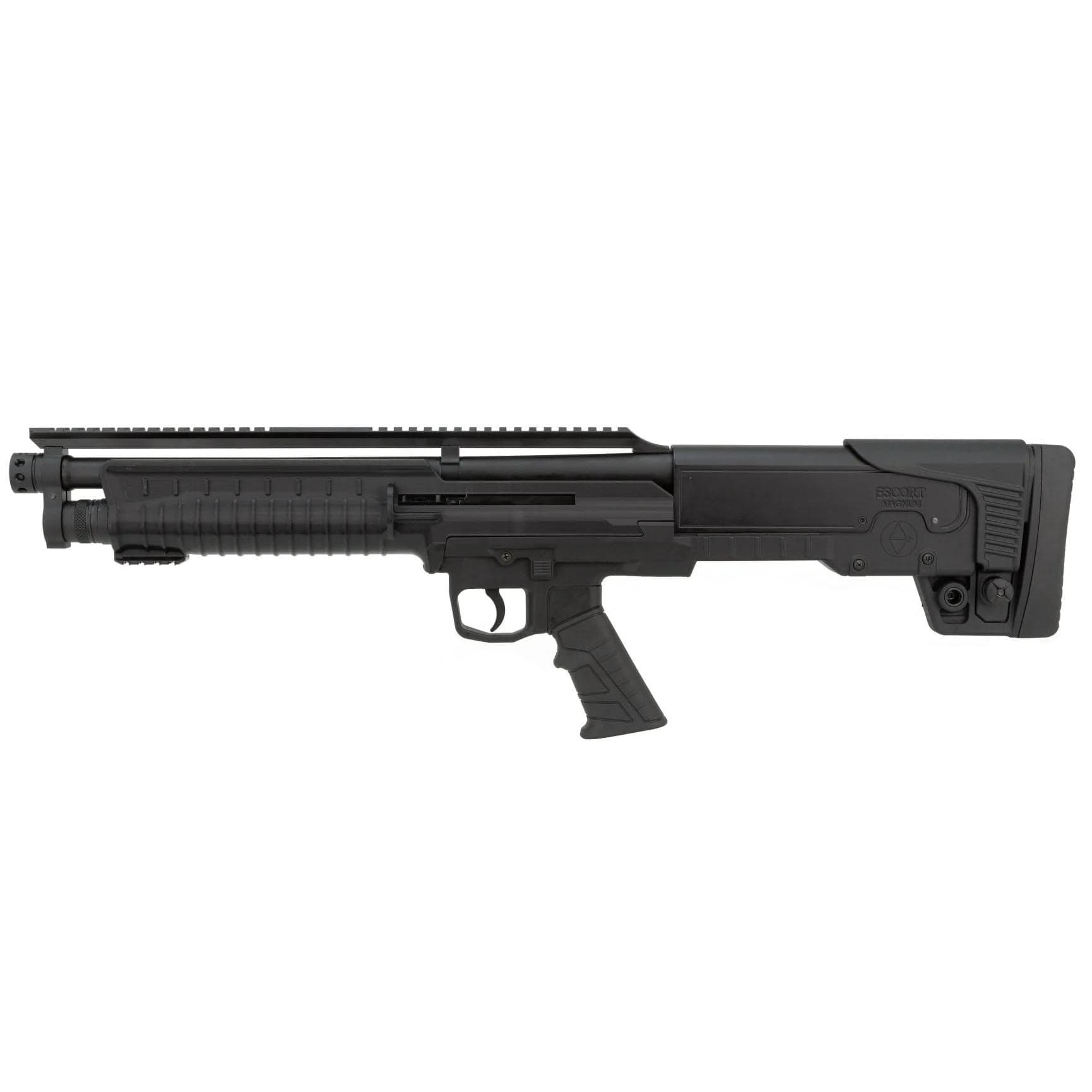 Escort BullTac Auto Shotgun 20ga 3" Chamber 5rd Magazine 18'' Barrel Full Length Pic Rail & Pop Up Sights Black