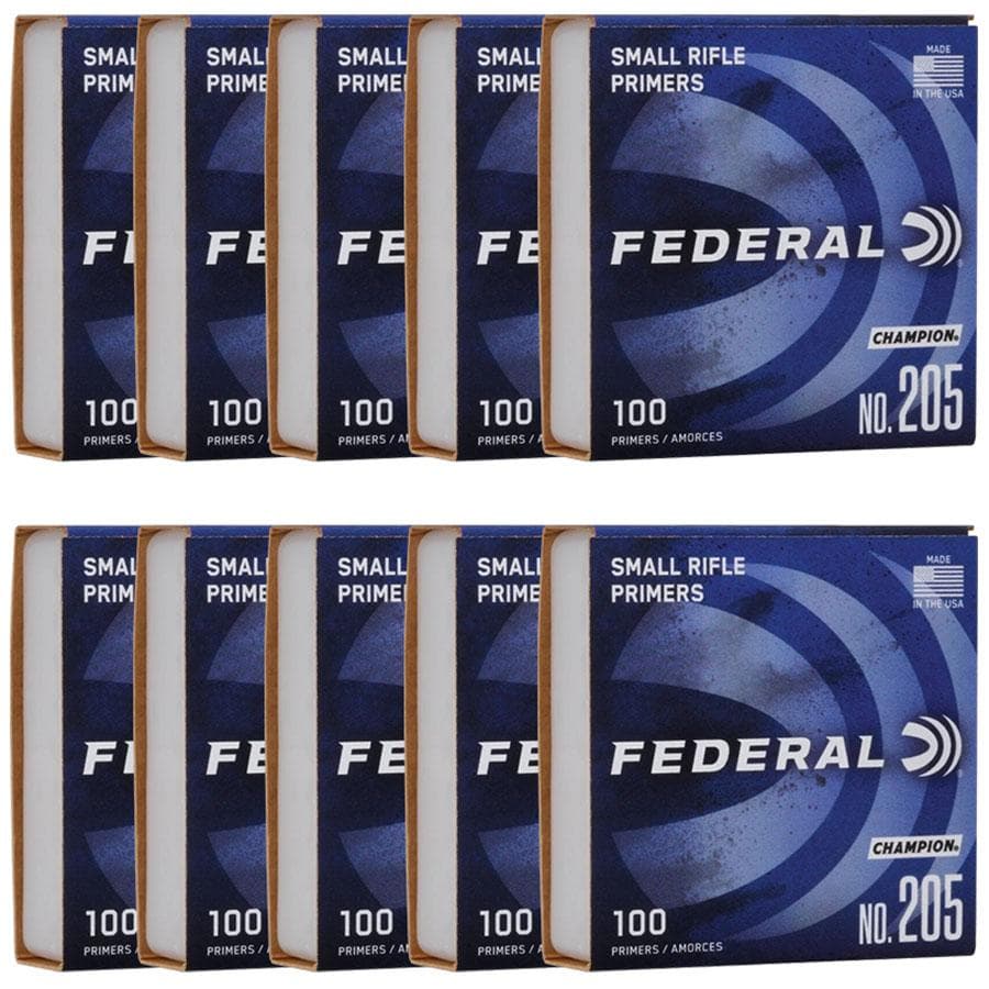 Federal Champion Centerfire #205 Primers Small Rifle 1000/ct